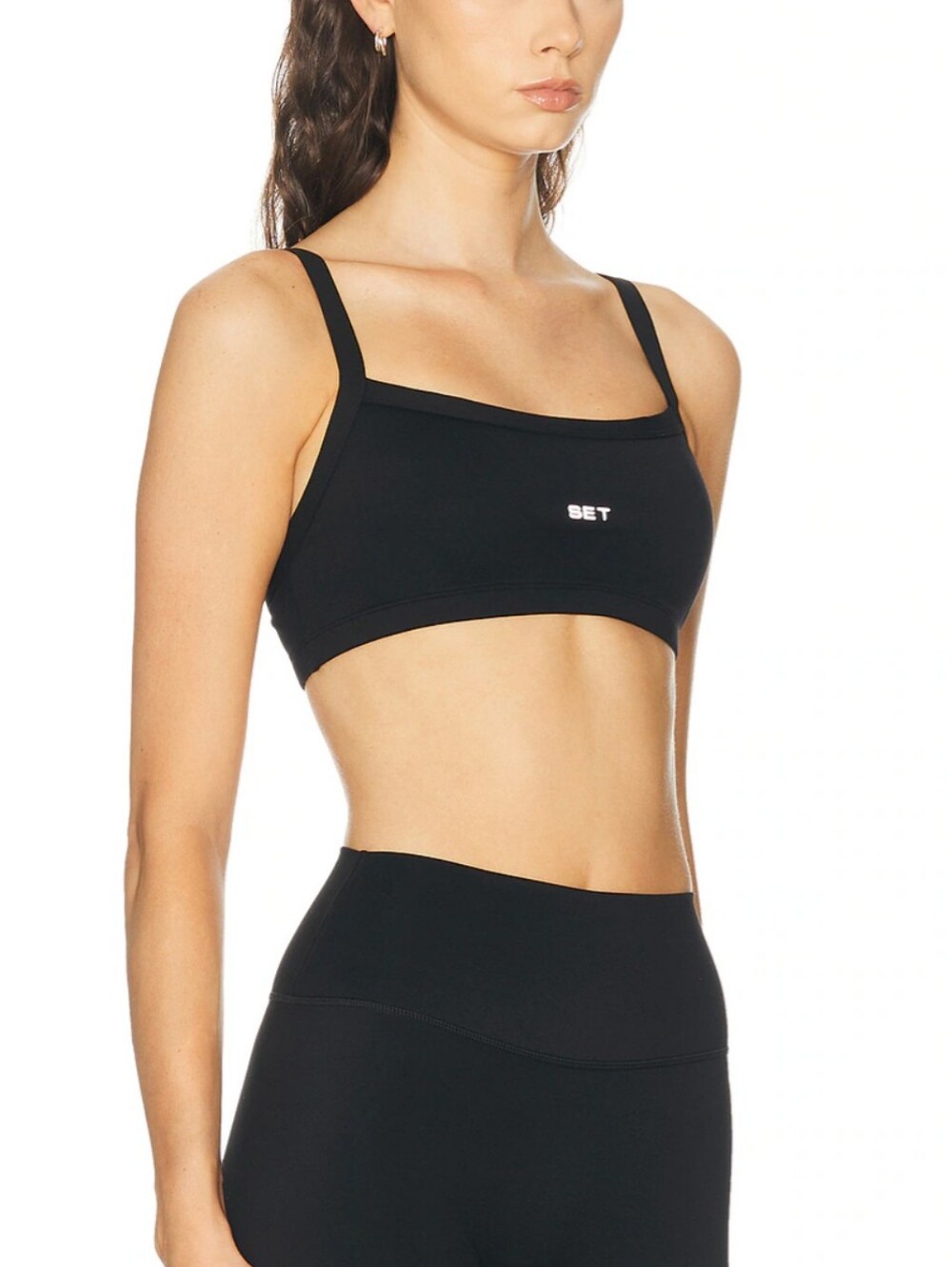 SET Active Black Minimalist Sportbody Sports Bra Size M
